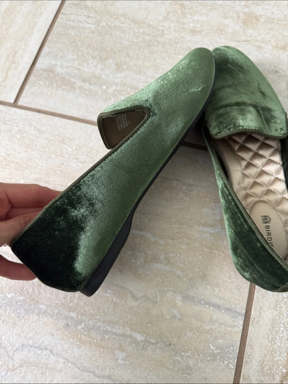 Birdies The Starling velvet flats 7.5